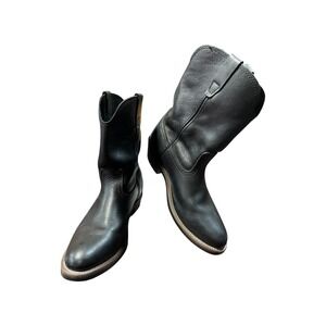 Element Black Leather Pull on Men's Cowboy Boots